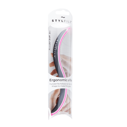 STYLFILE Curved 3 in 1 S-Shape Nail File 6 Pack